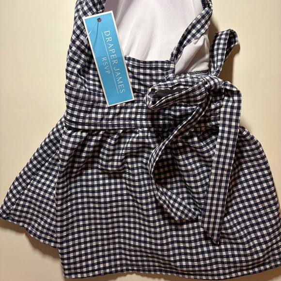 Draper James RSVP Navy & White Gingham Women’s Tankini 2X 💙🤍 - Picture 1 of 11